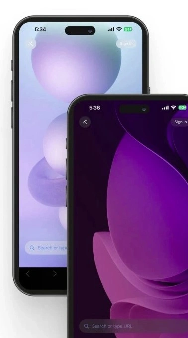 Light and Dark mode in Power Browser iOS